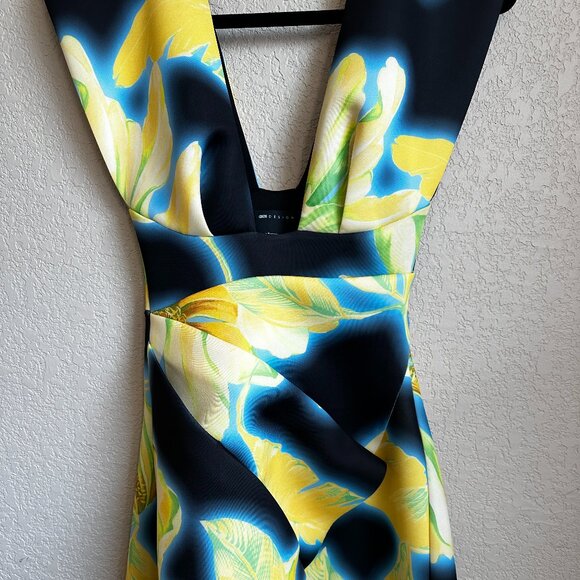 NWT ASOS DESIGN High-Low Plunge Maxi Dress in Bold Floral Print - Picture 9 of 16